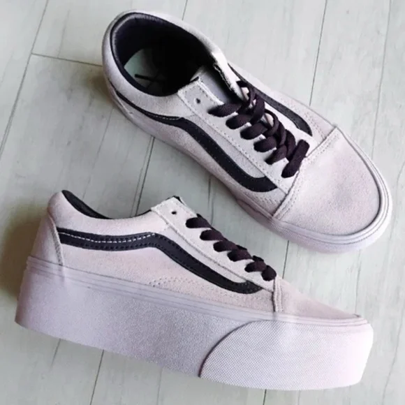 •VANS•NWT LAVENDER SUEDE STACKFORM LOW TOP OLD SKOOL SNEAKERS SIZE 8 - Picture 6 of 10